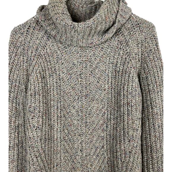 Madewell confetti Gray rainbow knit turtleneck sweater XS Silk Wool - Picture 4 of 7